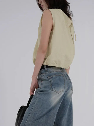 Hyoning Back Ribbon Sleeveless + Basrak Shorts