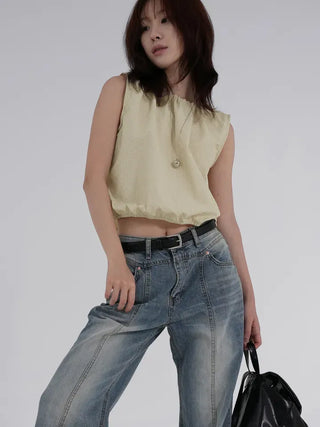 Hyoning Back Ribbon Sleeveless + Basrak Shorts