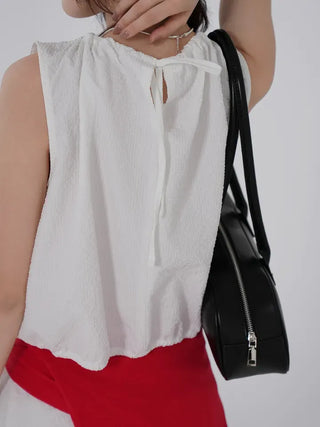 Hyoning Back Ribbon Sleeveless + Basrak Shorts