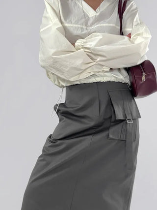 Sally pocket long skirt