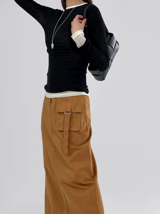 Sally pocket long skirt