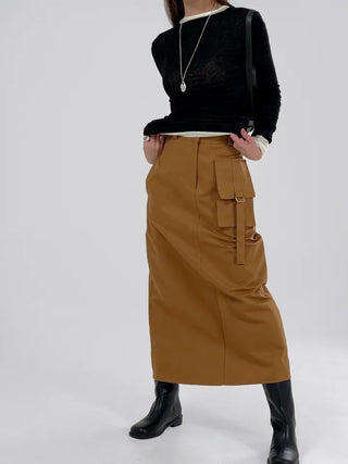 Sally pocket long skirt