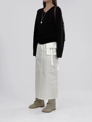 Sally pocket long skirt