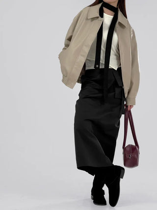 Sally pocket long skirt
