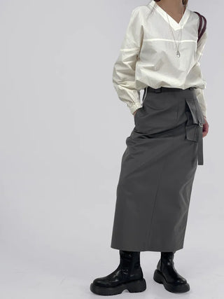 Sally pocket long skirt