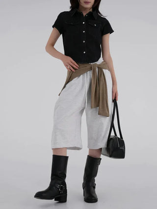 Corning Side Pintuck Bermuda Pants