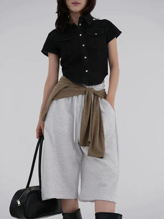 Corning Side Pintuck Bermuda Pants