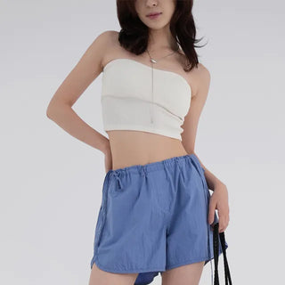 Poring Ribbed Soft Tube Top
