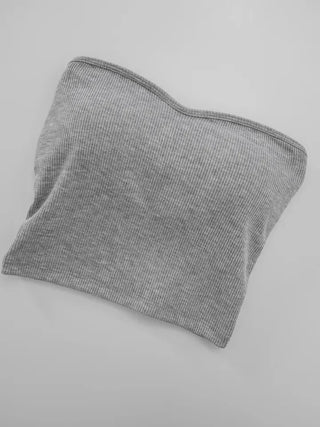 Poring Ribbed Soft Tube Top