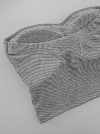 Poring Ribbed Soft Tube Top