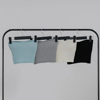 Poring Ribbed Soft Tube Top