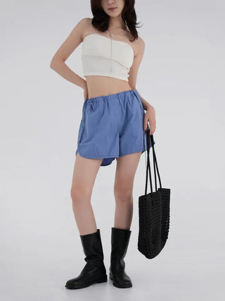 Poring Ribbed Soft Tube Top