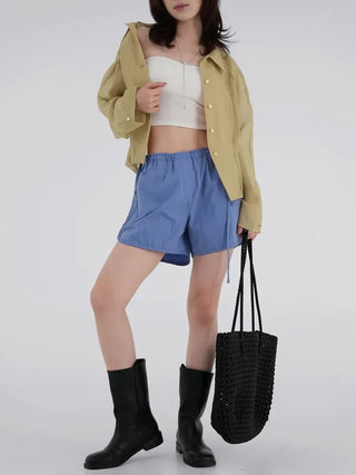 Poring Ribbed Soft Tube Top