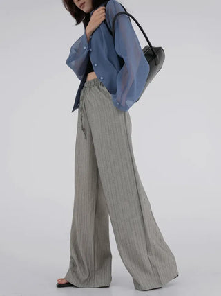Bobbin Stripe Semi-Wide Pants