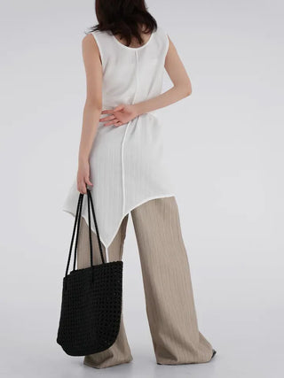 Bobbin Stripe Semi-Wide Pants