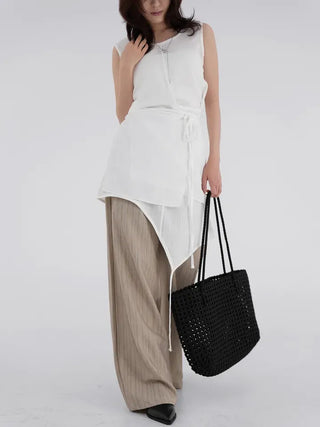 Bobbin Stripe Semi-Wide Pants
