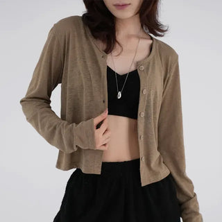 Burnett See-through Linen Daily Spring/Summer Cardigan