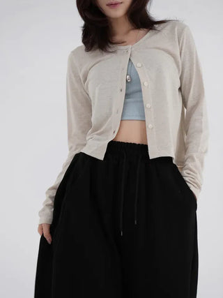 Burnett See-through Linen Daily Spring/Summer Cardigan