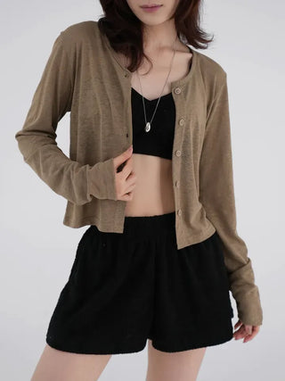Burnett See-through Linen Daily Spring/Summer Cardigan