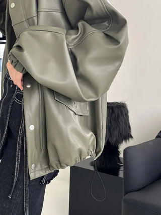 Remy Boxy Leather Field Jacket