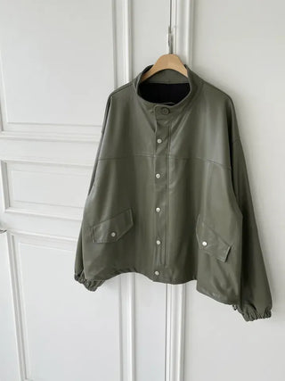 Remy Boxy Leather Field Jacket