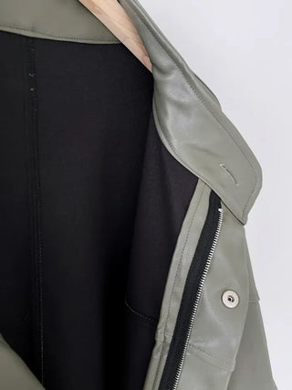 Remy Boxy Leather Field Jacket