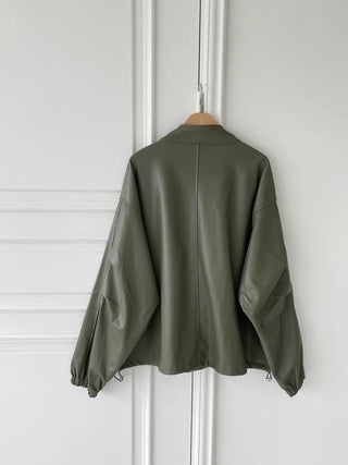 Remy Boxy Leather Field Jacket