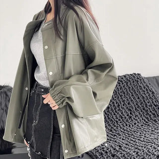 Remy Boxy Leather Field Jacket