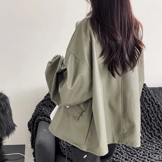 Remy Boxy Leather Field Jacket