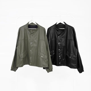 Remy Boxy Leather Field Jacket