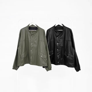 Remy Boxy Leather Field Jacket