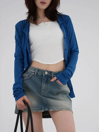 Kariel Ribbed Round Sleeveless Top