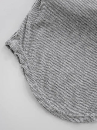 Kariel Ribbed Round Sleeveless Top