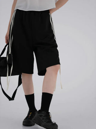 Qunin Three-Stripe Ribbon Strap Pants