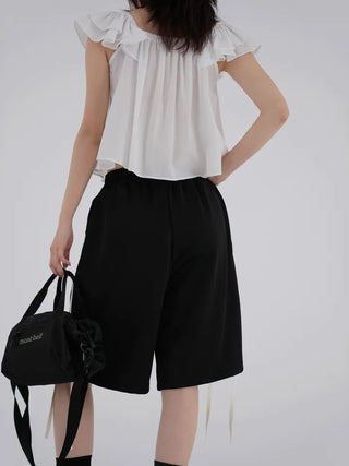 Qunin Three-Stripe Ribbon Strap Pants