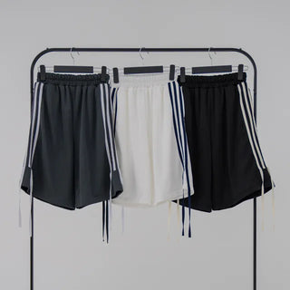 Qunin Three-Stripe Ribbon Strap Pants