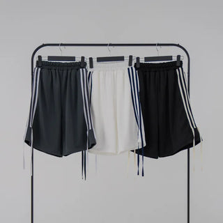 Qunin Three-Stripe Ribbon Strap Pants