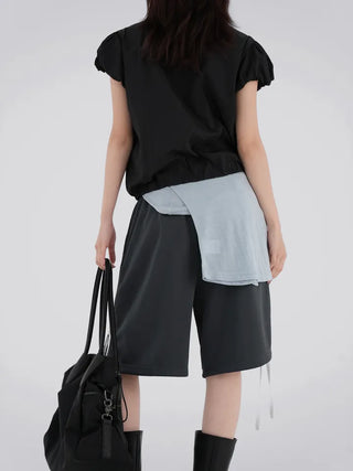 Qunin Three-Stripe Ribbon Strap Pants