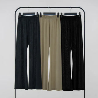 Curvy Pleated Long Pants