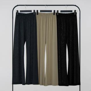 Curvy Pleated Long Pants