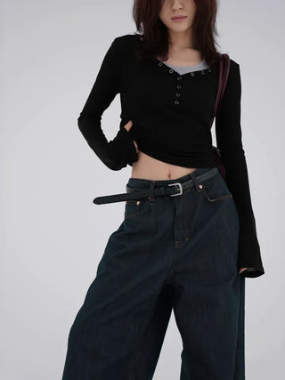 Leui Bijo Non-Faded Raw Denim Pants