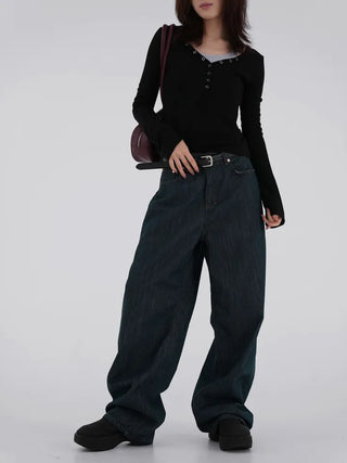 Leui Bijo Non-Faded Raw Denim Pants