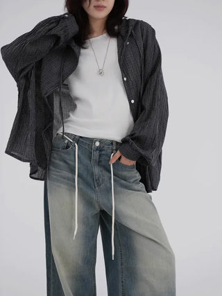 Lily String Wide Denim Pants