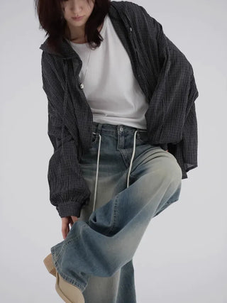 Lily String Wide Denim Pants