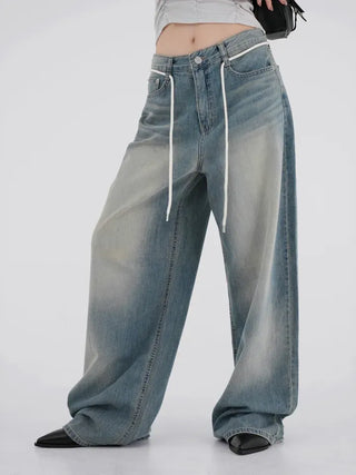 Lily String Wide Denim Pants
