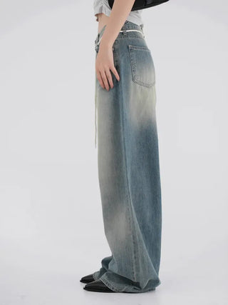 Lily String Wide Denim Pants