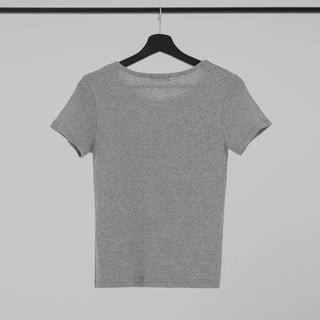 Lia Basic Semi-Loose Cotton Short Sleeve Tee