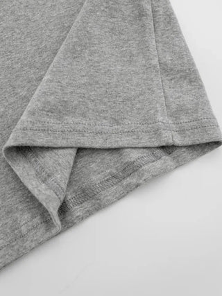 Lia Basic Semi-Loose Cotton Short Sleeve Tee