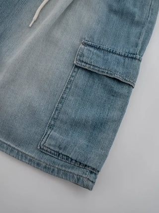 Mana String Cargo Denim Pants