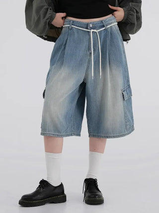 Mana String Cargo Denim Pants